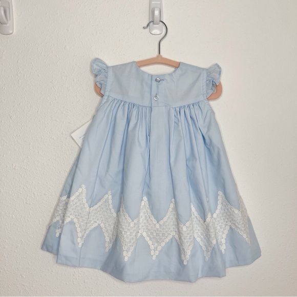 NWT Bailey Boys Float Dress light blue with white embroidery size 12 months - Picture 2 of 12